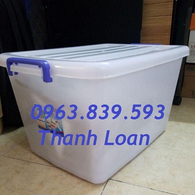 Thùng nhựa 90 lít đựng đồ dùng, trái cây, thực phẩm, thùng nhựa công nghiệp rẻ / 0963.839.593  Thung-nhua-cong-nghiep-thung-nhua-trang-co-banh-xe-va-nap-day-kin