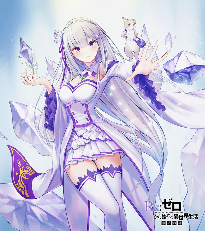 emilia-and-puck-re-zero-kara-hajimeru-isekai-seikatsu-drawn-by