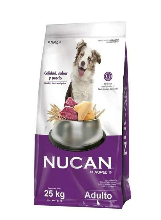 Walmart: Alimento para Perro Nucan Res y Pollo Adulto 25 kg 
