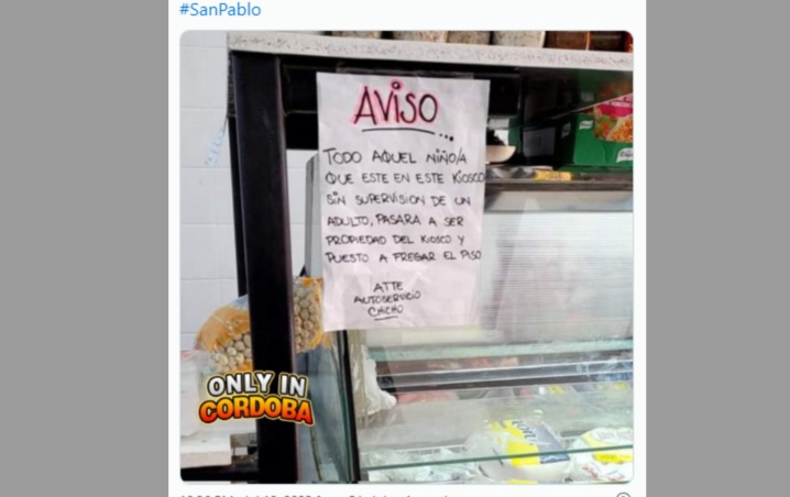 Mensaje de comerciante con humor negro se hace viral