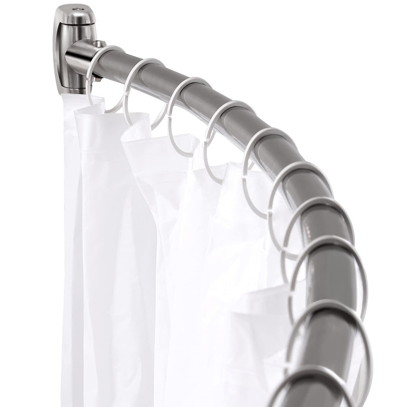 Curved shower rod