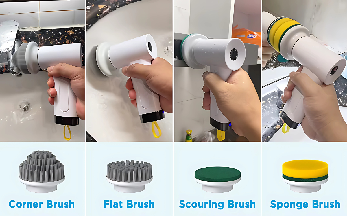 Perie electrica rotativa &ndash; curatare rosturi, faianta, obiecte sanitare