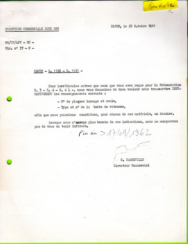 1961 10-25 - R4 -circ 37 - N° des BVI (1)