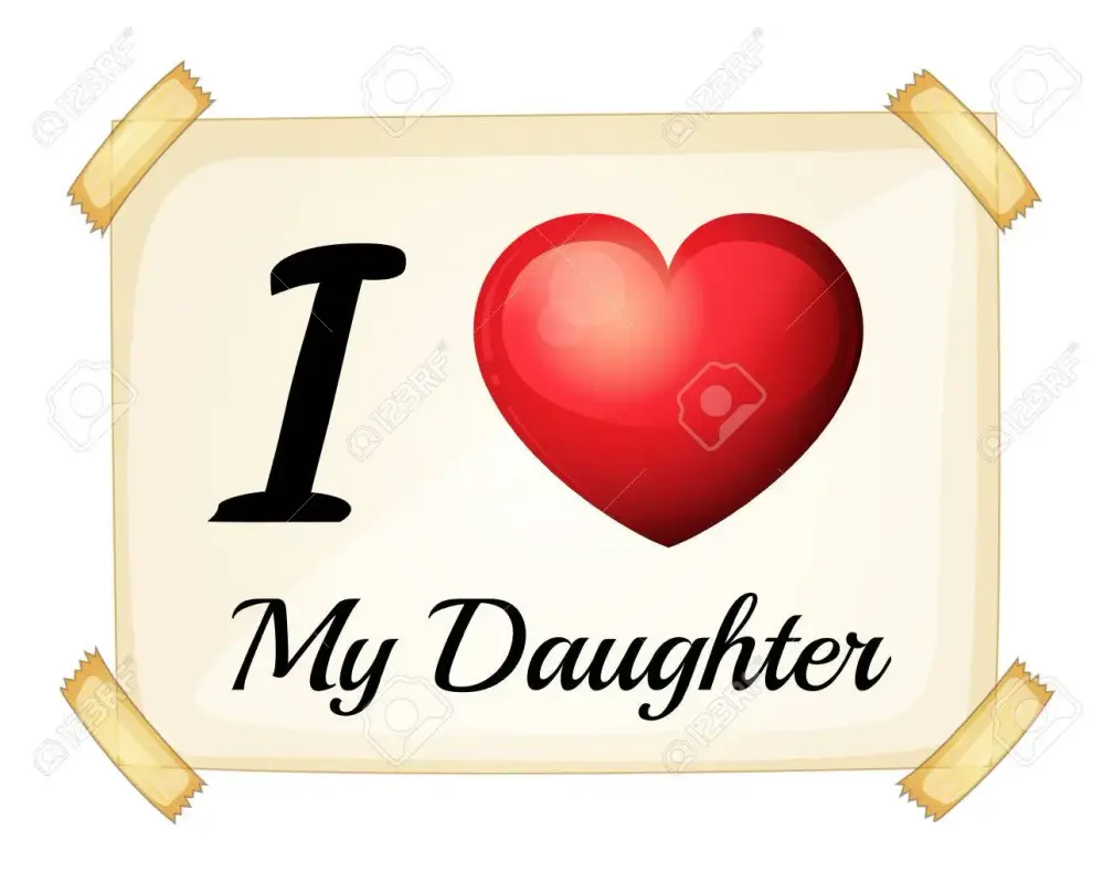 37819078-i-love-my-daughter-posted-on-the-wall
