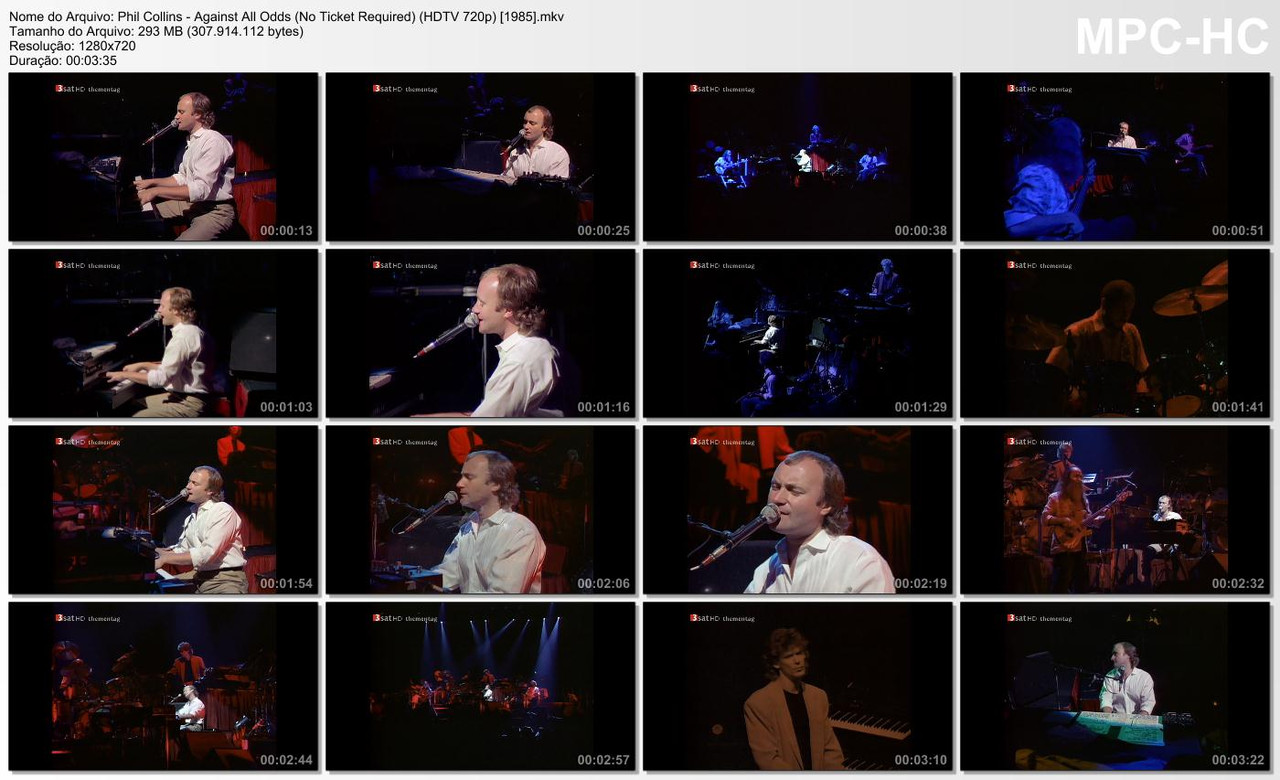 Phil Collins - Against All Odds (No Ticket Required) (HDTV 720p) [1985]