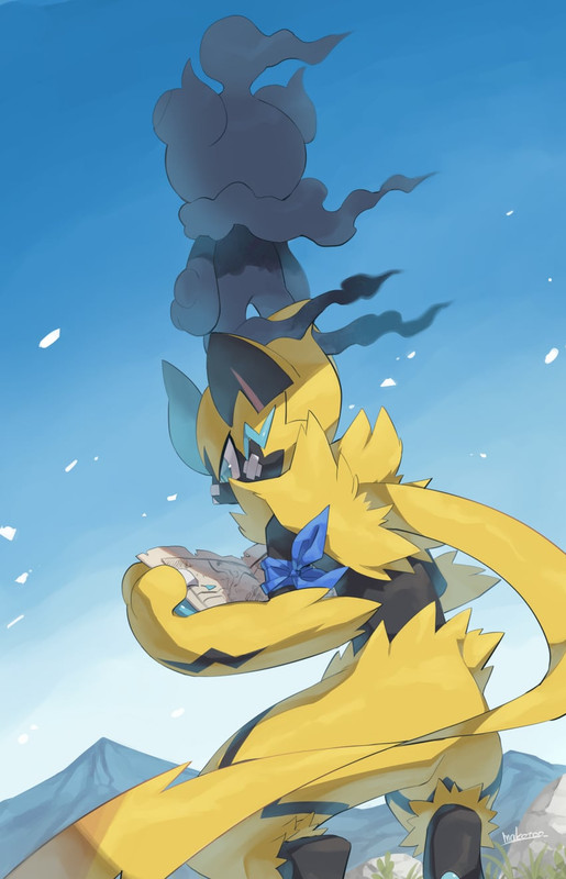zeraora-and-marshadow-pokemon-drawn-by-m