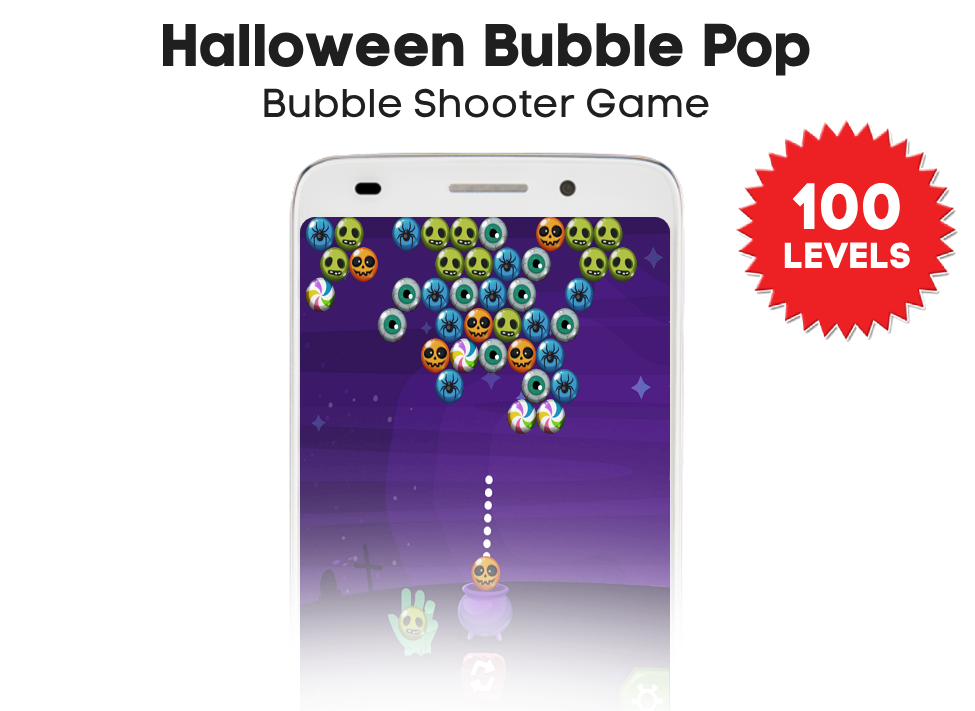 Halloween Bubble Pop - Bubble Shooter Game Android Studio Project with AdMob Ads + Ready to Publish - 1