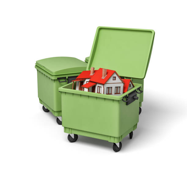 Roofing materials concrete dumpster drop