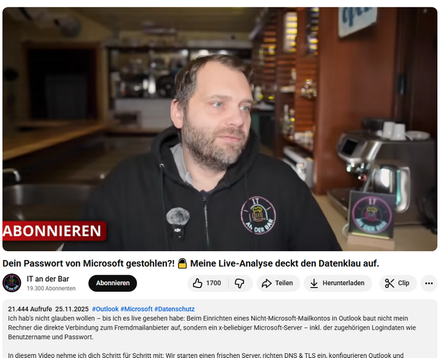 Passwortklau durch Outlook?