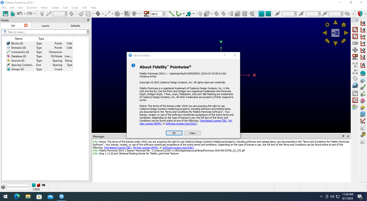 Working with Fidelity Pointwise 2024.1 full license