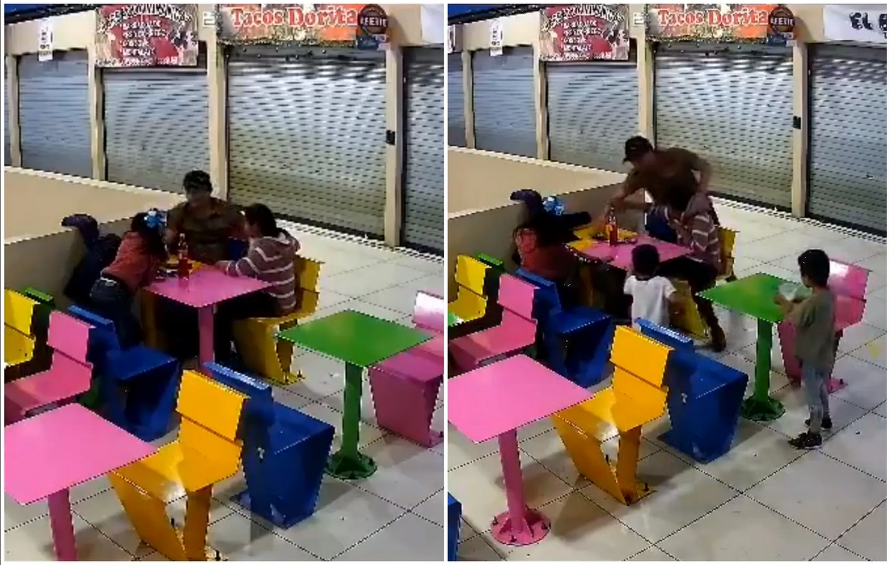 Video: Hombre golpea brutalmente exesposa frente a sus hijos en mercado de Queretaro