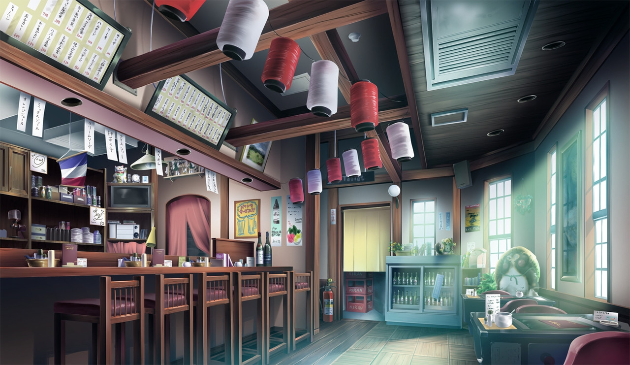 K I R E I - restoran  Restaurant-Anime-Background-004