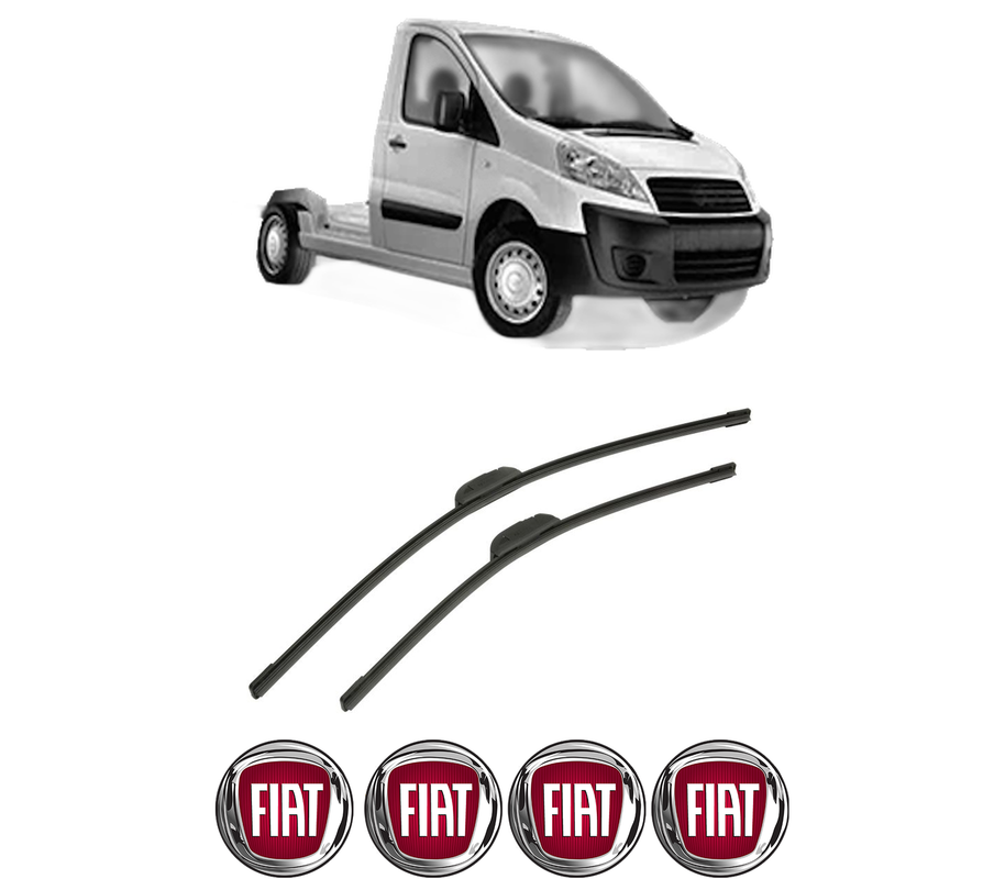 Set stergatoare auto FIAT SCUDO Platform/Chassis (270_, 272_) din 2007-2016, pentru parbriz auto, 2 bucati, Bosch Aerotwin Retrofit, din cauciuc siliconat rezistent, 4 Stickere Auto FIAT