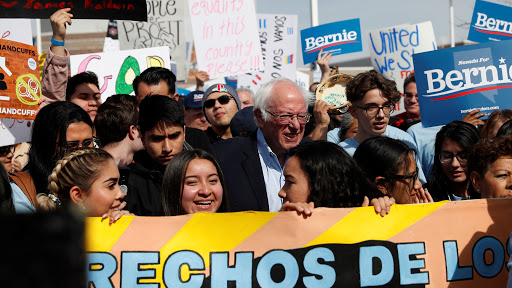 Bernie Sanders during his presidential election in Nevada