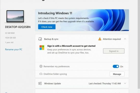 Windows PC Health Check v3.0.2109.14001 Preview