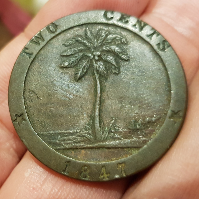 2 Cents Liberia 1847 20181008_230527