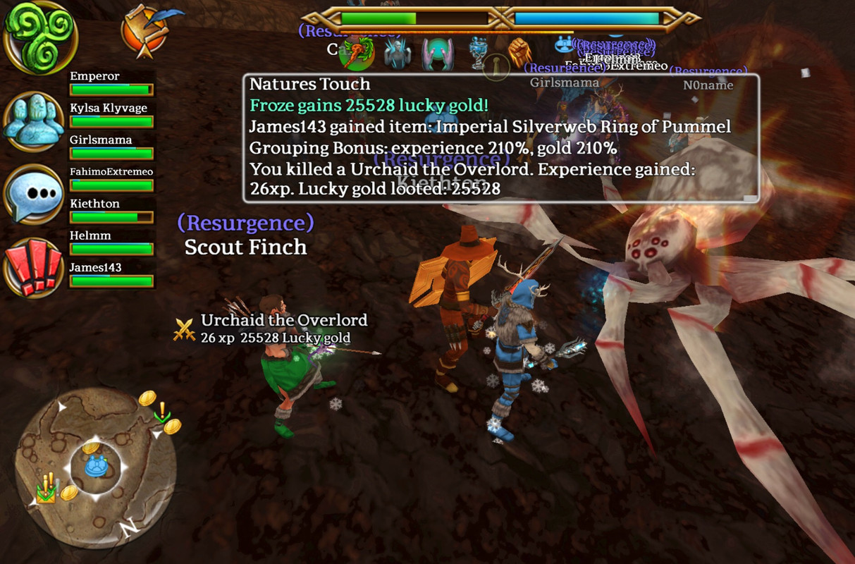 Visible Energy Bar In Group Celtic Heroes