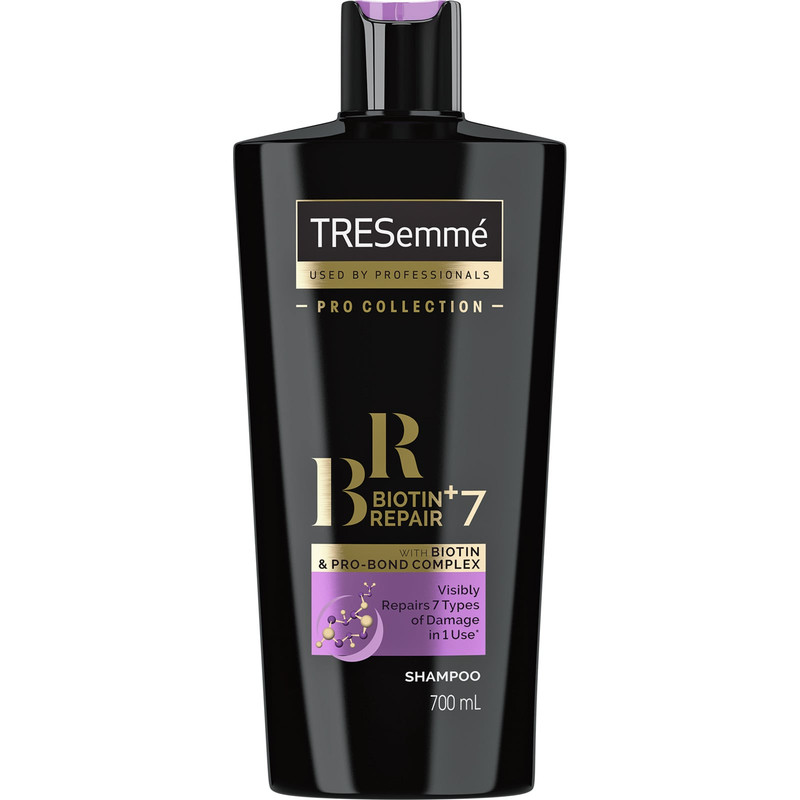 TRESemmé Biotin + Repair 7 Shampoo, Professional-Quality Hair Repair for Damaged Hair, Strengthens and Nourishes, 400ml