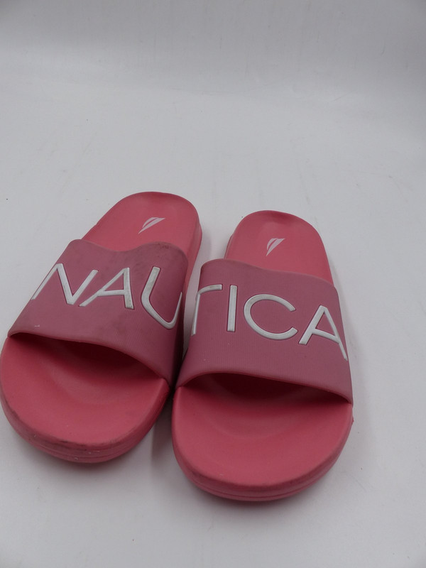 NAUTICA WOMENS COMFORTABLE PINK ATHLETIC SLIDES SIZE 7