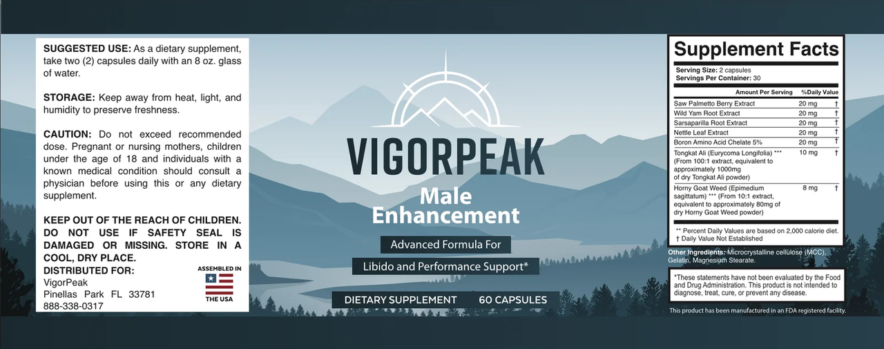 Vigor Peak men's vitality support supplement