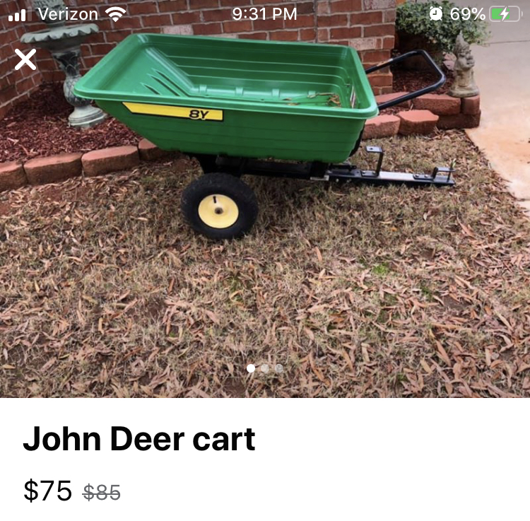 Dump Cart John Deere 8y Lawn Care Forum