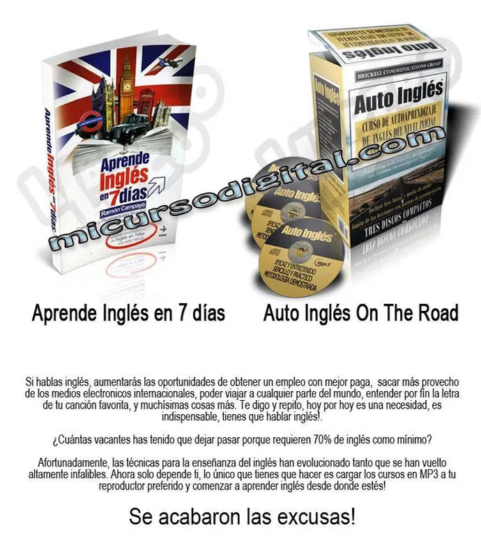 curso de ingles por hipnosis, Curso de ingles por hipnopedia,ingles7dias