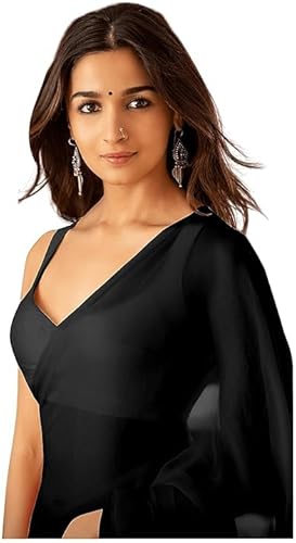 Accessorize Kingdom Plain Pure Georgette Saree
