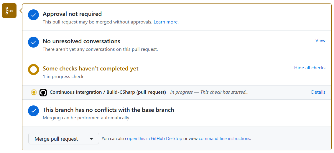 GitHub Actions runs when submitting PR - not completed