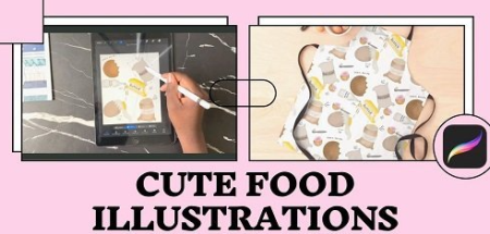 Procreate illustrating cute food recipes