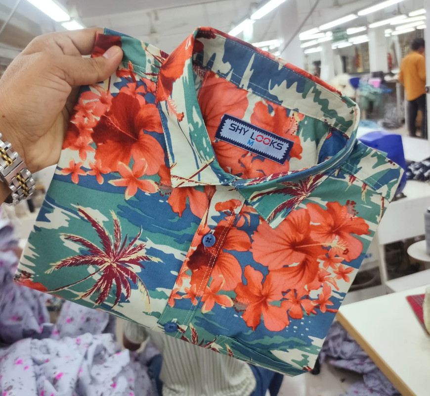 Shy Looks Premium Half Sleeve China Lilen Hawai Shirt