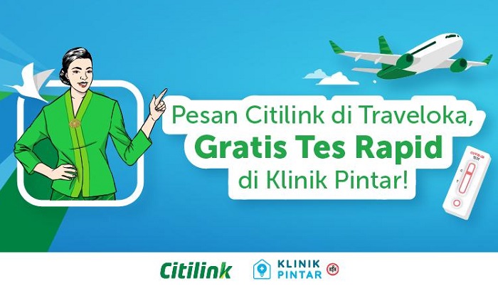 Promo rapid test gratis dari Citilink