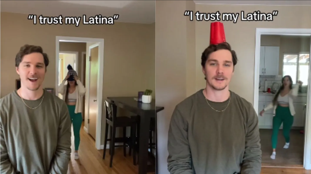 'Confío en mi latina', reto viral de tirar cosas con una chancla