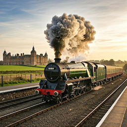 A private train picks up its passengers from their home