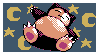 Stamp featuring Snorlax.