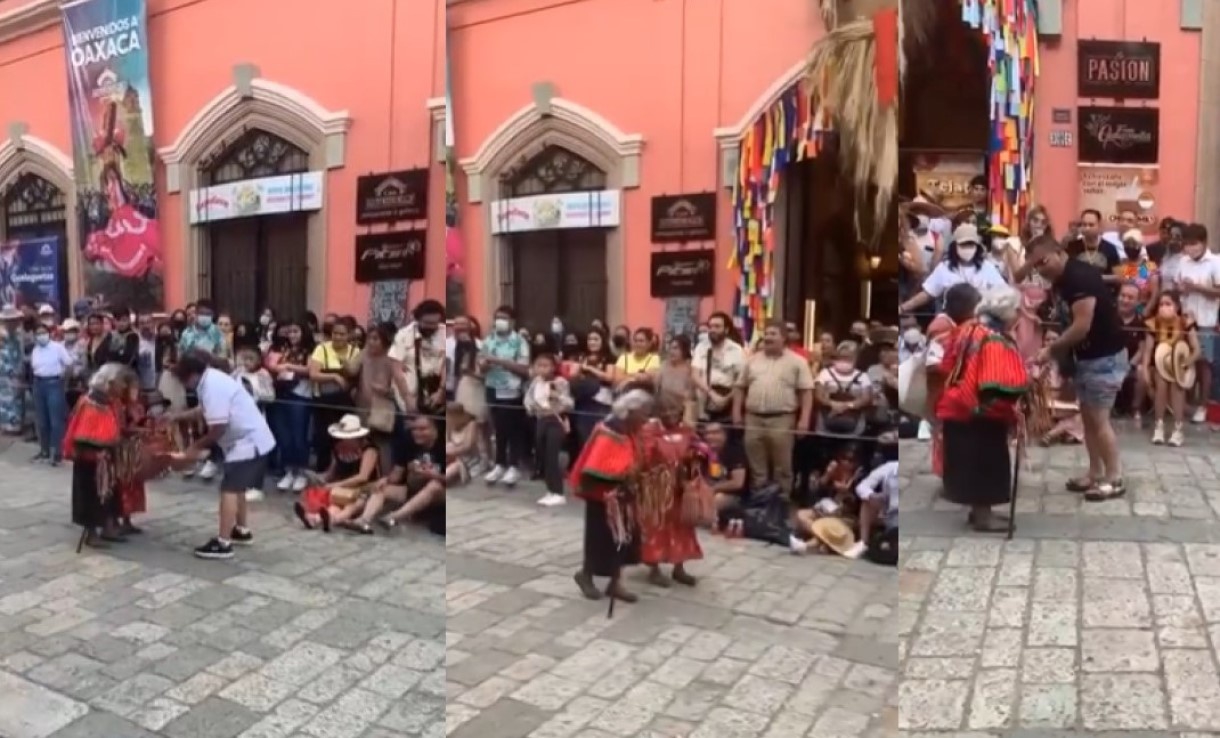 Abuelitas pedían caridad en la Guelaguetza, lo que pasó después es sorprendente