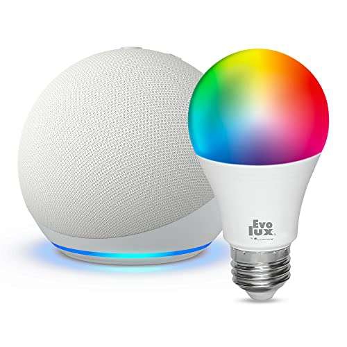 Amazon — Echo Dot (5.ª gen) con Evolux de Lloyds Foco Inteligente 
