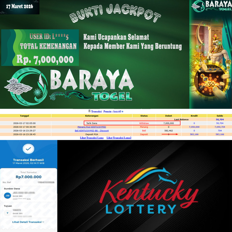 Rp. 7.000.000.- WD LUNAS DI BARAYATOGEL