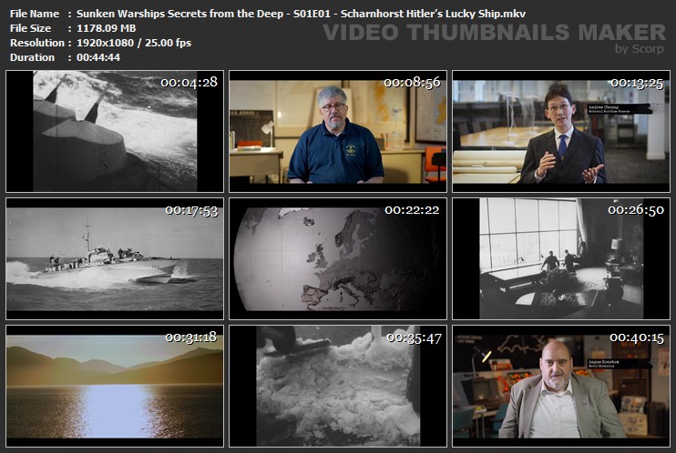 Sunken Warships Secrets from the Deep - S01E01 - Scharnhorst Hitler’s Lucky Ship.mkv