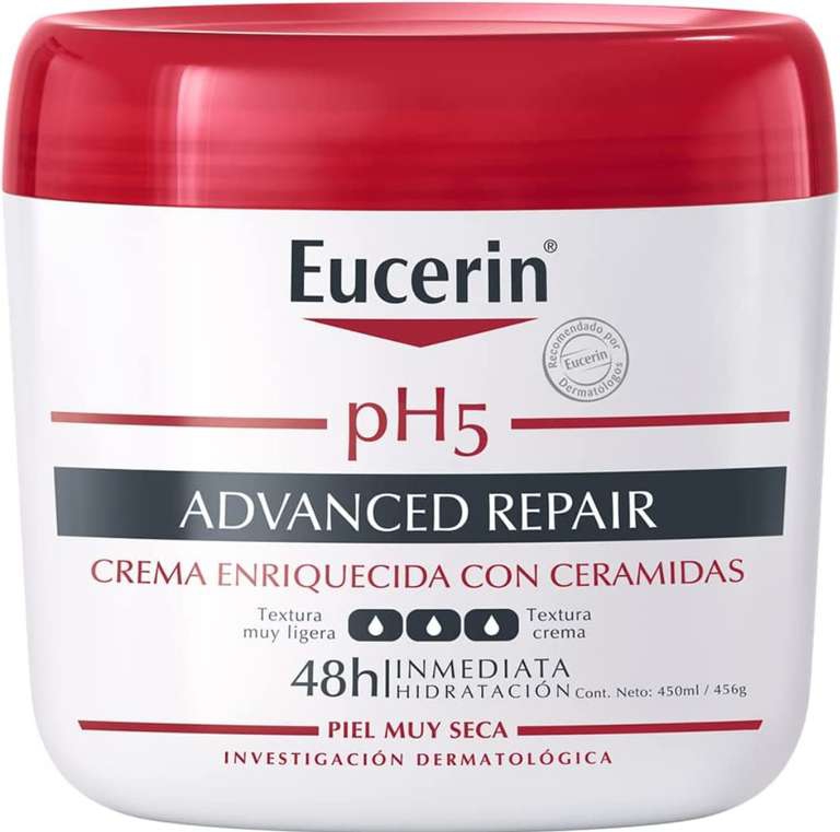 Amazon miembros Prime: Eucerin Eucerin Crema Intensiva Ph5 Advanced Repair, 450 Ml -envío prime 
