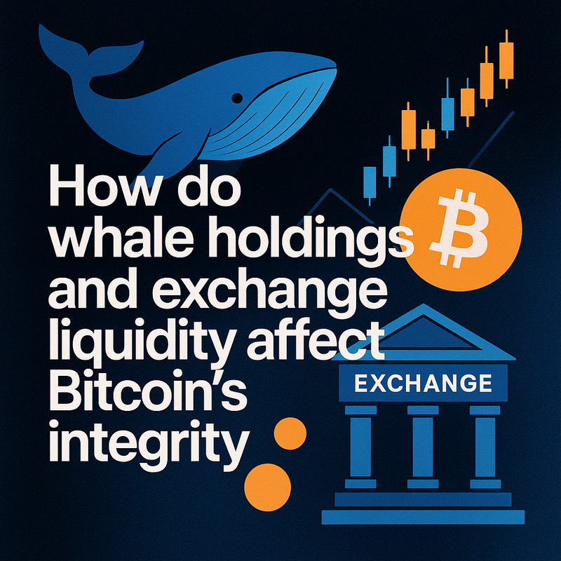 How do whale holdings and exchange liquidity affect Bitcoin's integrity