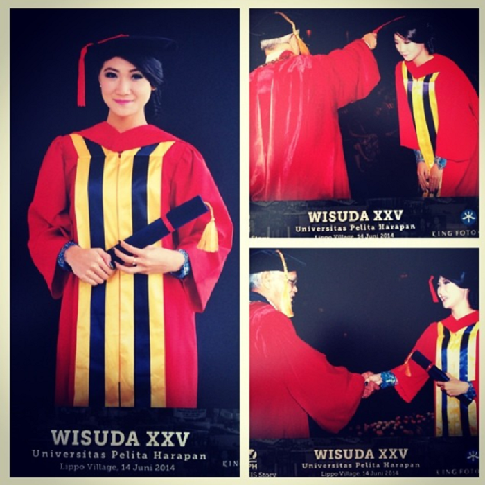 Theresa Wienathan lulus kuliah