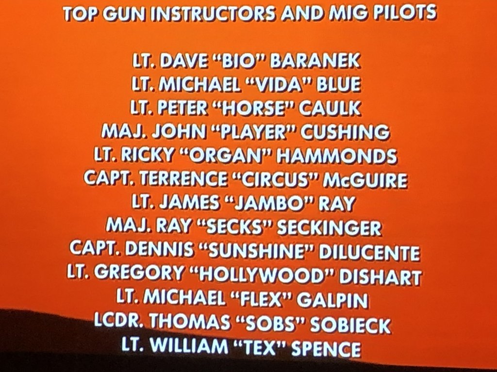 Top Gun real call signs > General Discussion > AR15.COM