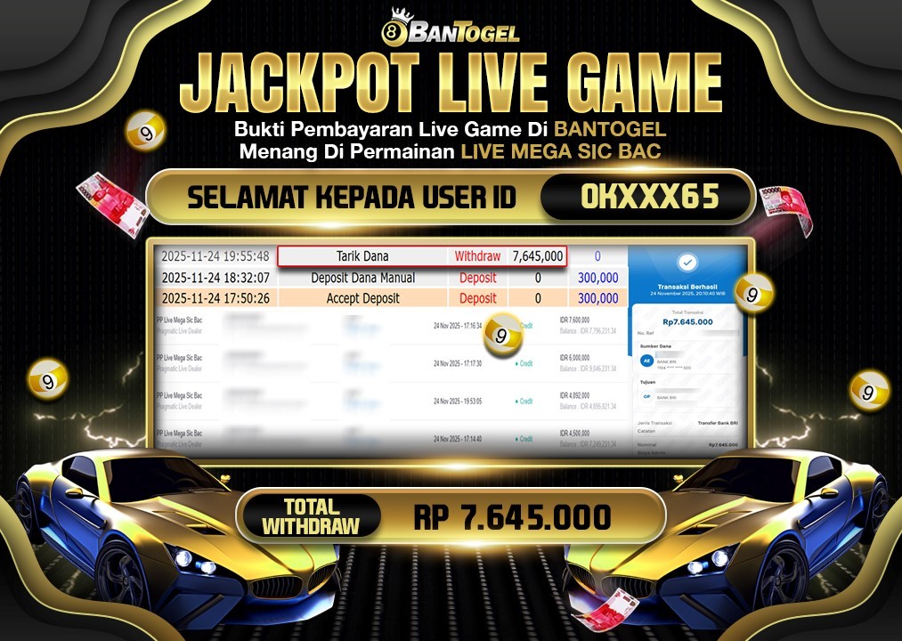 BUKTI JACKPOT LUNAS BANTOGEL