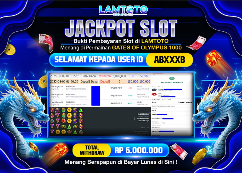 BUKTI JACKPOT LUNAS LAMTOTO