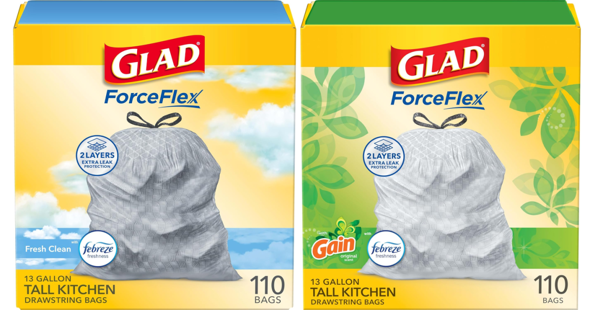 Glad Trash Bags: 110-Count for Shipped on Amazon! Glad Trash Bags: 110-Count for Shipped on Amazon!