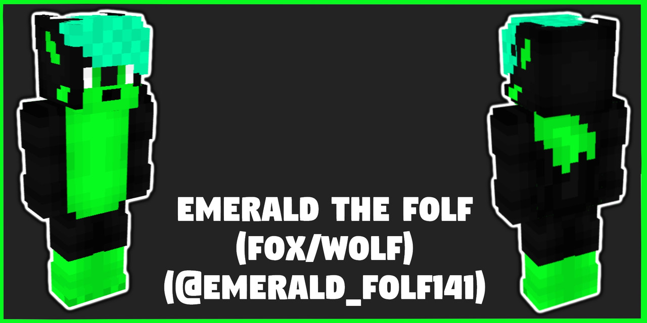 Emerald The Folf | @emerald_folf141 (Slim Model) (Commission) Minecraft Skin