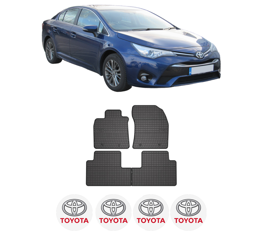 Set covorase presuri TOYOTA AVENSIS Saloon (_T27_) din 2008-2018, auto, din cauciuc thermoplastic, 4 Stickere auto cu TOYOTA