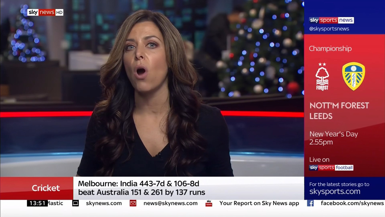 30 December - 13.00.00 - Sky News. Live coverage of main weekend