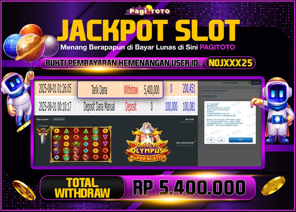 HAPPY JACKPOT MEMBER PAGITOTO SLOT GATES OF OLYMPUS SUPER SCATTER Rp 5.400.000-, - LUNAS