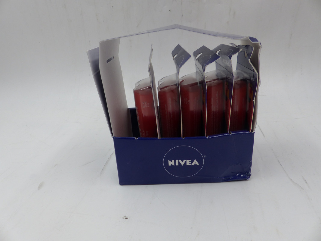 LOT OF 5 NIVEA PEACHY TINTED LIP CHAPSTICK CASE OF 2